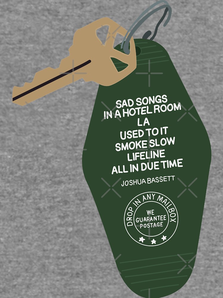 Joshua Bassett Keychain Sad Songs In a Hotel Room | Sticker