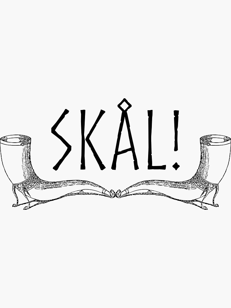 Viking Skal Norse Print by deedee347