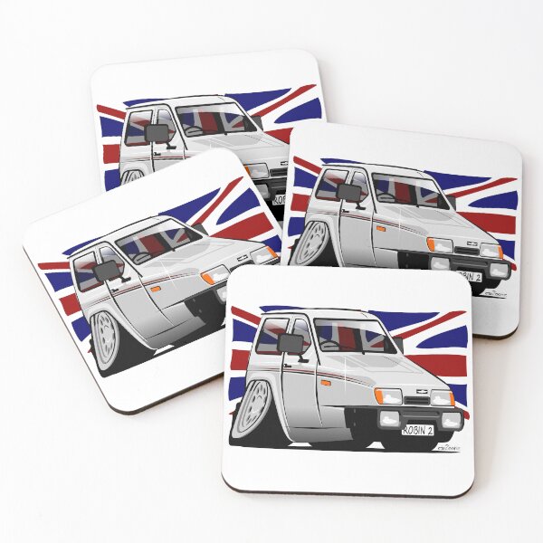 Item preview, Reliant Robin estate caricature white designed and sold by car2oonz.