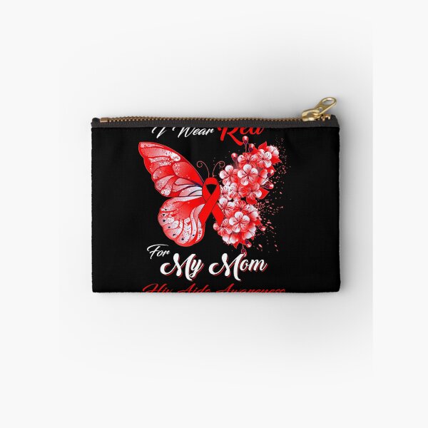 Item preview, I Wear Red For My Mom Hiv Aids Awareness Butterfly Ribbon Gifts designed and sold by Adropine.