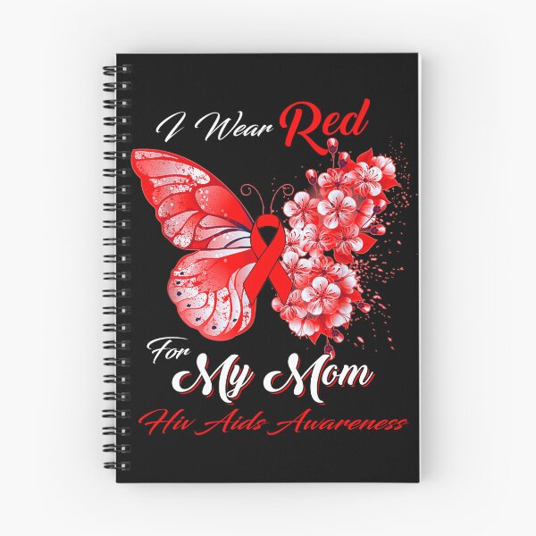Item preview, I Wear Red For My Mom Hiv Aids Awareness Butterfly Ribbon Gifts designed and sold by Adropine.