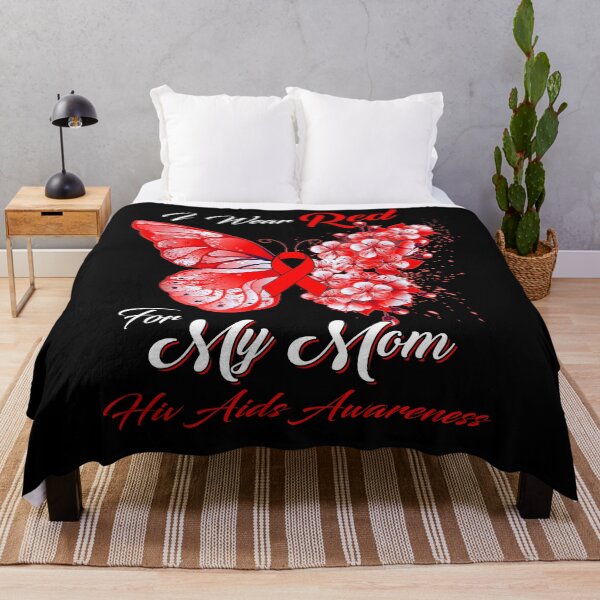 Item preview, I Wear Red For My Mom Hiv Aids Awareness Butterfly Ribbon Gifts designed and sold by Adropine.