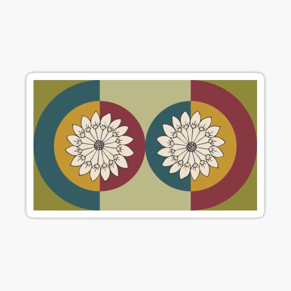 Blooming Circles in Magical Colors Sticker