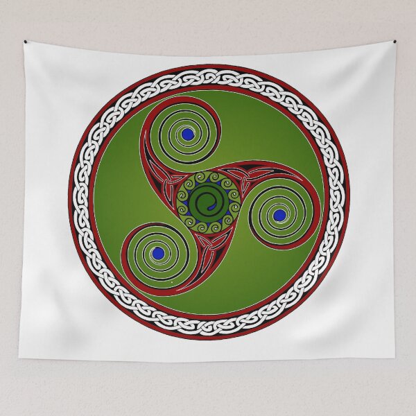 Item preview, Green Red n Blue Celtic Trikell designed and sold by Potty Pagan.