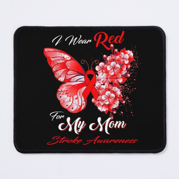 Item preview, I Wear Red For My Mom Stroke Awareness Butterfly Ribbon Gifts designed and sold by Adropine.