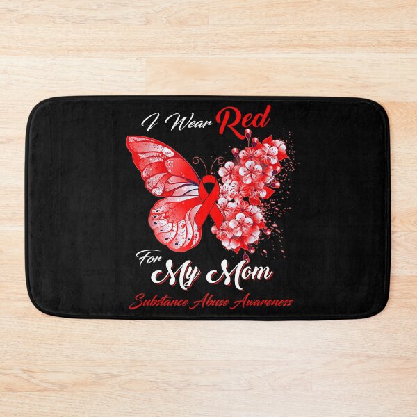 Item preview, I Wear Red For My Mom Substance Abuse Awareness Butterfly Ribbon Gifts designed and sold by Adropine.