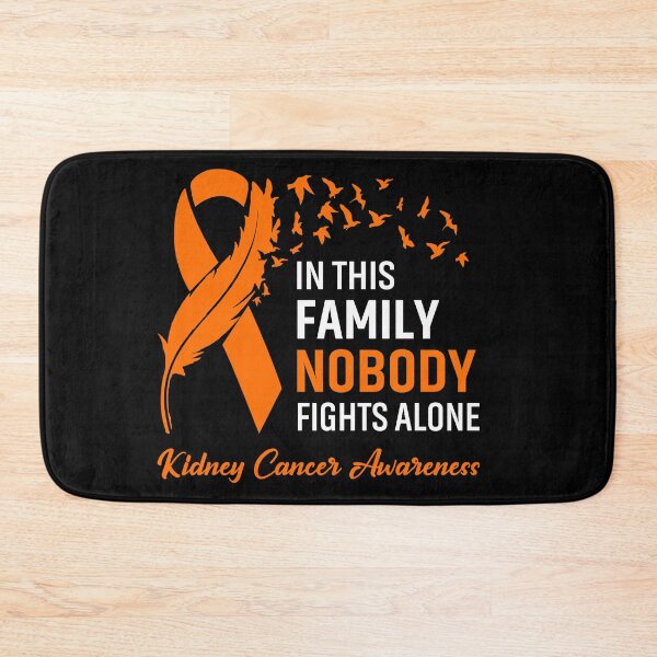Item preview, In This Family Nobody Fights Alone Kidney Cancer Awareness Feather Ribbon designed and sold by frechettee.
