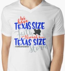 Texas Size Faith - Disaster Relief Efforts Men's V-Neck T-Shirt