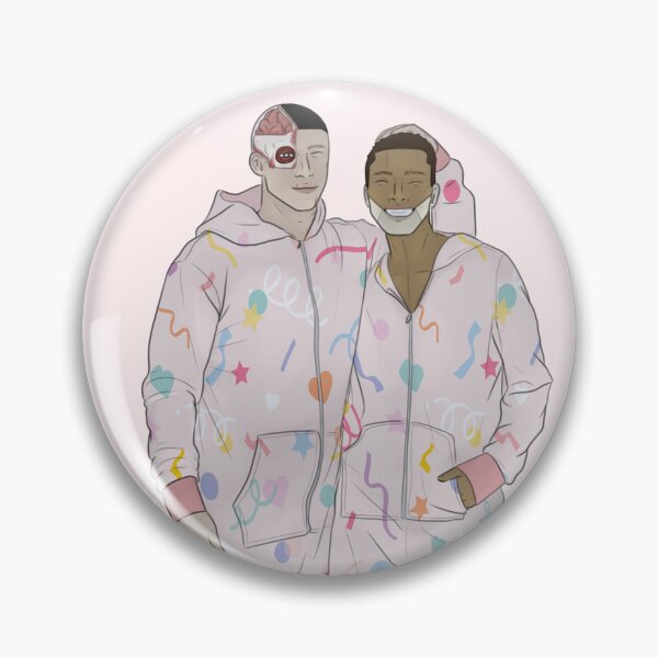 Item preview, Aaron and Randy in onesies designed and sold by Beatrix Shields.