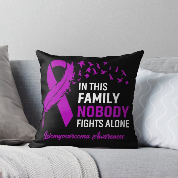 Item preview, In This Family Nobody Fights Alone Leiomyosarcoma Awareness Feather Ribbon designed and sold by frechettee.