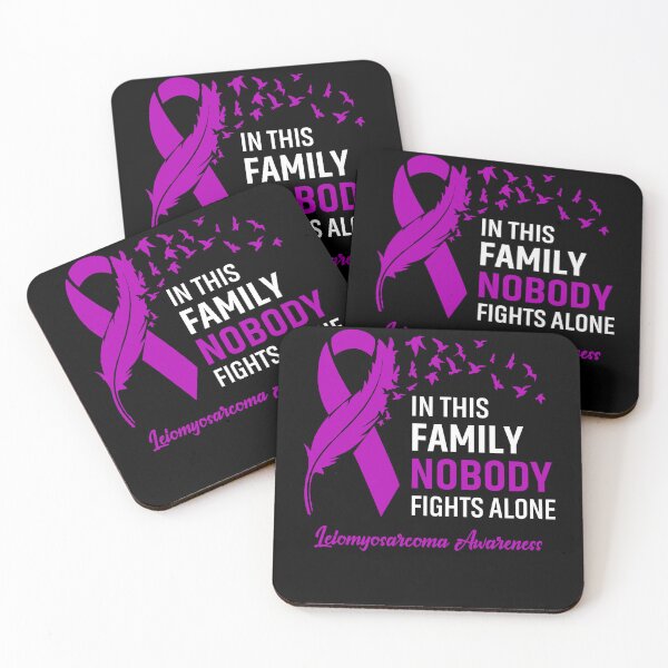 Item preview, In This Family Nobody Fights Alone Leiomyosarcoma Awareness Feather Ribbon designed and sold by frechettee.