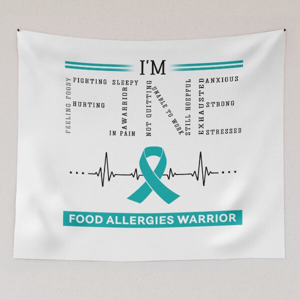 Item preview, I'm Fine Food Allergies Warrior Support Food Allergies Awareness Gifts designed and sold by rechardtee.