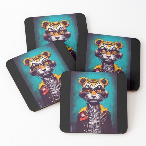 Item preview, Cool Punk Rock Pop Graffiti Tiger Animal designed and sold by TheWildFlix.