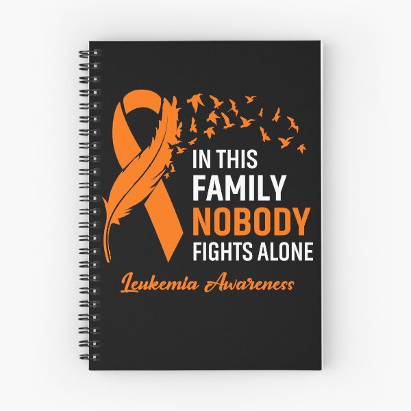 Item preview, In This Family Nobody Fights Alone Leukemia Awareness Feather Ribbon designed and sold by frechettee.