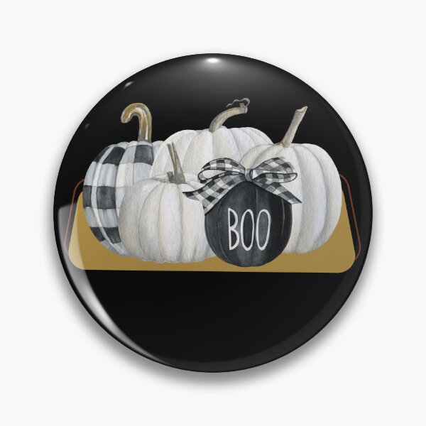 Item preview, Black and White pumpkins, fall halloween buffalo plaid pumpkins designed and sold by eireaine.