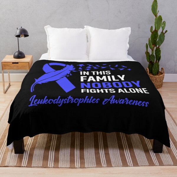 Item preview, In This Family Nobody Fights Alone Leukodystrophies Awareness Feather Ribbon designed and sold by frechettee.