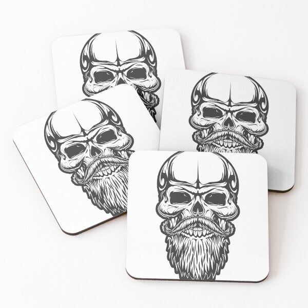 Item preview, Hipster Bearded Skull Gothic Barber Print designed and sold by HASSAN&M ★★★★★.