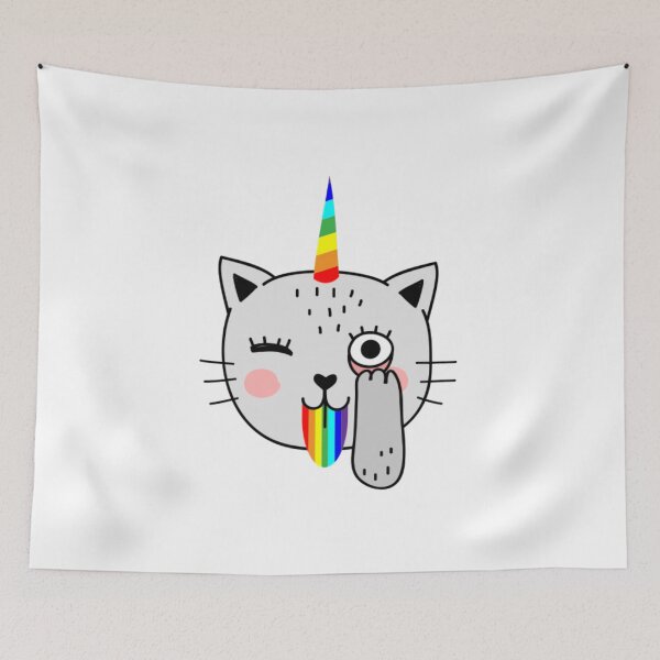 Item preview, Happy Puppycat with rainbow designed and sold by TVstuff.
