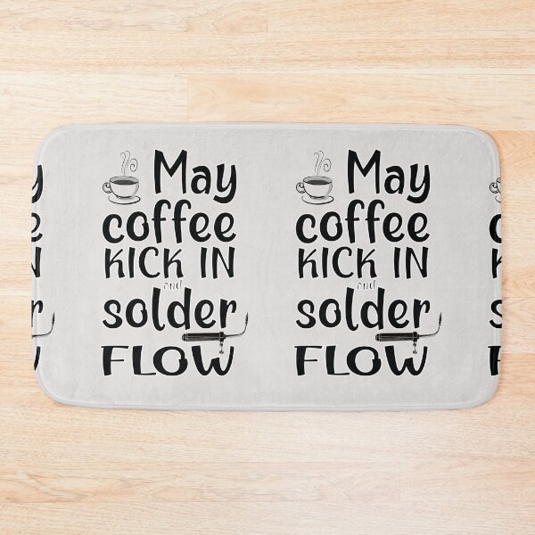 Item preview, May coffee kick in and solder flow black metalsmith meme torch jewelry soldering designed and sold by MetalicBabe.