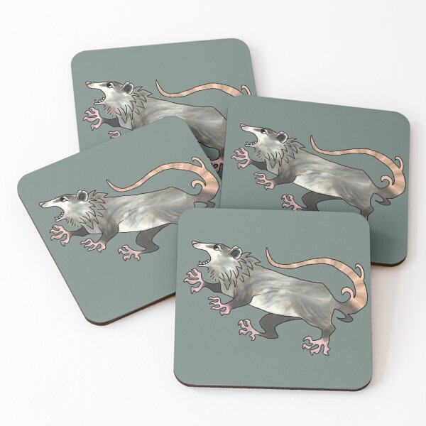 Item preview, heraldic hissing opossum designed and sold by soothsager.