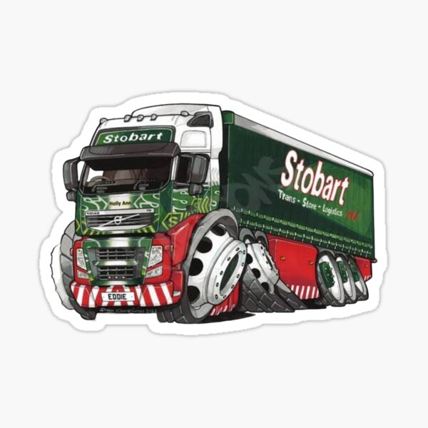 Stickers pictogramme  Roule Bas ! Volvo FH4  pour camions