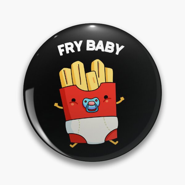 Item preview, Fry Baby Funny French Fries Puns (Dark BG) designed and sold by punnybone.