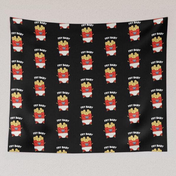 Item preview, Fry Baby Funny French Fries Puns (Dark BG) designed and sold by punnybone.