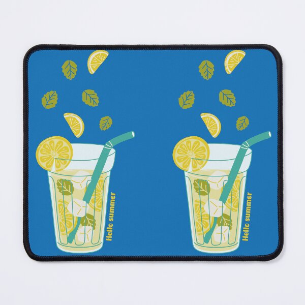 Item preview, Aesthetic blue drink lemon mint hello summer beverage lemonade designed and sold by Novel-ty.