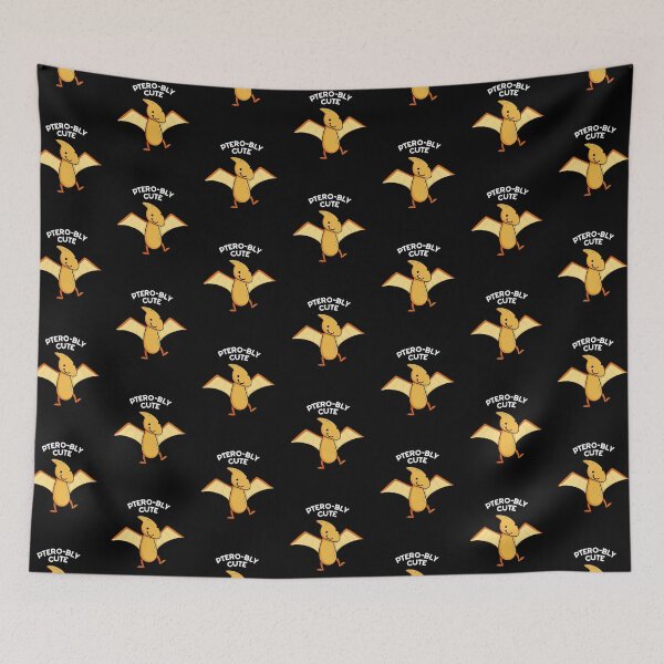 Item preview, Pterobly Cute Pterodactyl Funny Dinosaur Puns (Dark BG) designed and sold by punnybone.