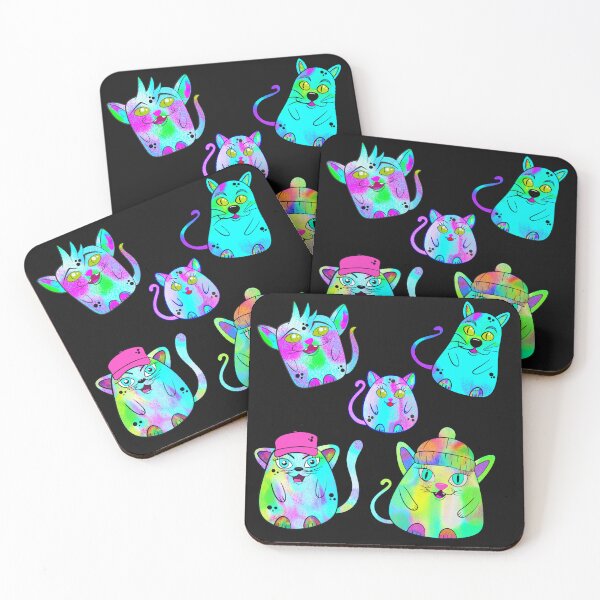 Item preview, Cute wonderful exotic cartoon cats — stickers designed and sold by magicmandy.