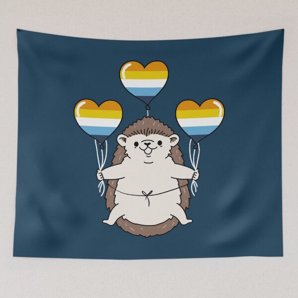 Item preview, Hedgehog Balloon Aroace Pride    designed and sold by JenniferDion.