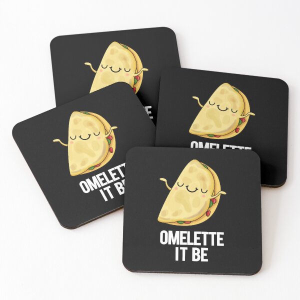 Item preview, Ome-lette It Be Funny Omelette Puns (Dark BG) designed and sold by punnybone.