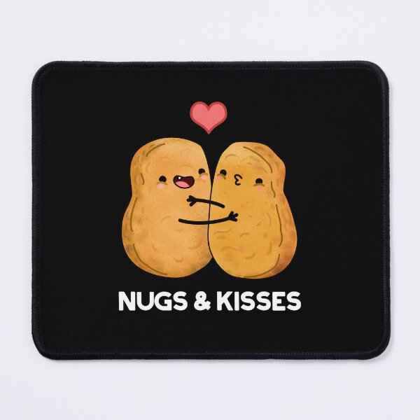 Item preview, Nugs And Kisses Funny Chicken Nugget Puns (Dark BG) designed and sold by punnybone.