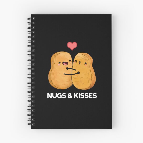 Item preview, Nugs And Kisses Funny Chicken Nugget Puns (Dark BG) designed and sold by punnybone.