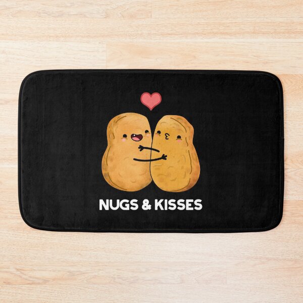 Item preview, Nugs And Kisses Funny Chicken Nugget Puns (Dark BG) designed and sold by punnybone.