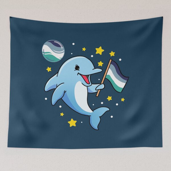 Item preview, Dolphin In Space Oriented Aroace   designed and sold by JenniferDion.