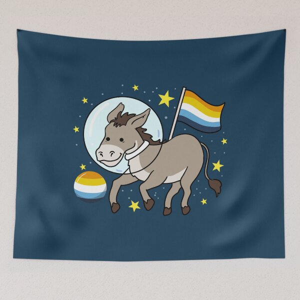 Item preview, Donkey Astronaut Aroace Pride   designed and sold by JenniferDion.
