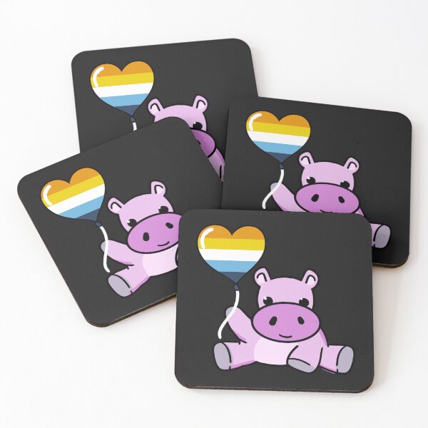 Item preview, Hippo Balloon Aroace Pride   designed and sold by JenniferDion.