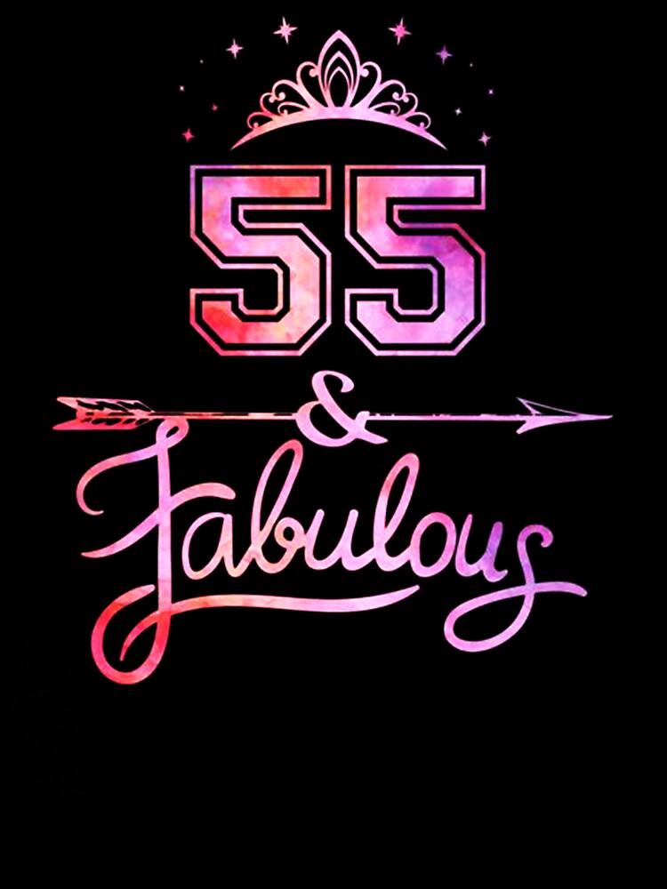 Women 55 Years Old And Fabulous Happy 55th Birthday Productj Sticker women-55-years-old-and-fabulous-happy-55th-birthday-productj-sticker