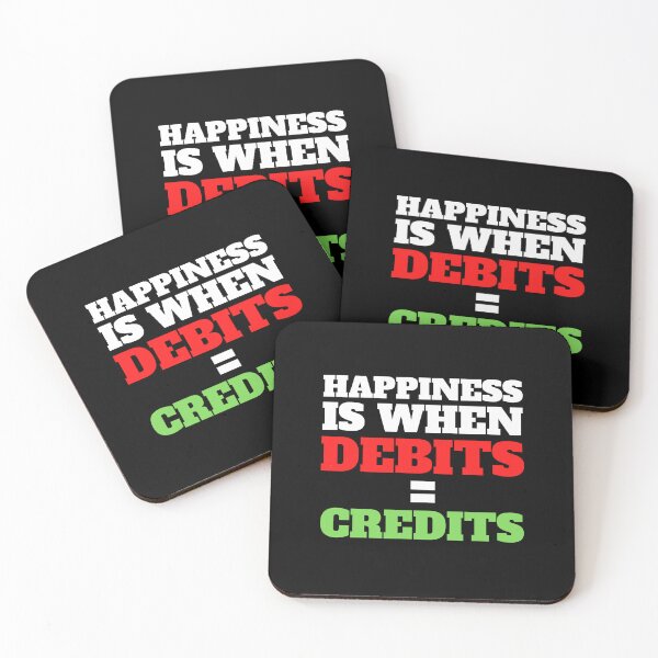 Item preview, Happiness Is When Debits = Credits  designed and sold by TomorrowQuotes.