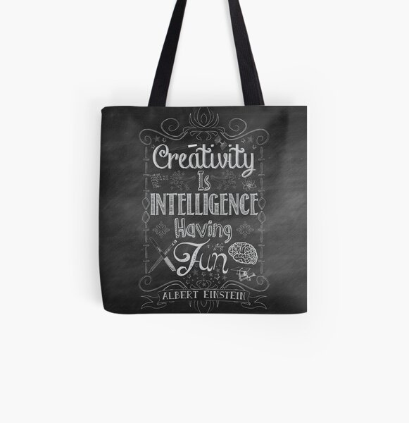 Creativity is Intellegence Having Fun All Over Print Tote Bag