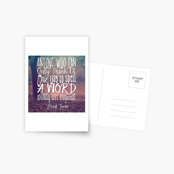 More Than One Way to Spell a Word Postcard