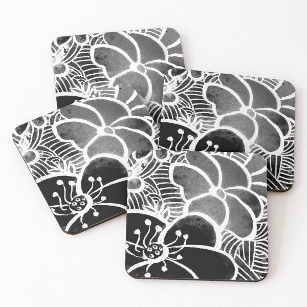 Item preview, Black And White Abstract Watercolor Floral Splashes Flowers Garden VI designed and sold by Irina Sztukowski.