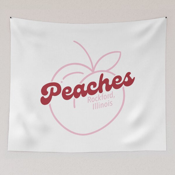 Item preview, Peaches - Rockford, Illinois (Red/ Pink) designed and sold by autumnologyart.