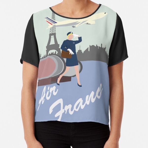 Air France Chiffon Top