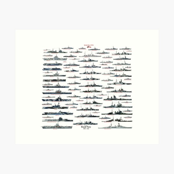 Royal Navy WW2 Art Print