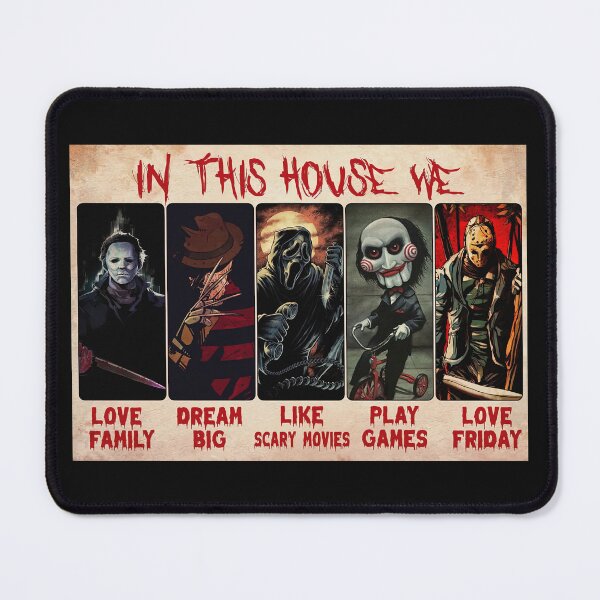 Item preview, In This House We Love Family Halloween Poster - Horror Movies Halloween Poster - Scary Halloween Poster designed and sold by HappyGrandmaUB.