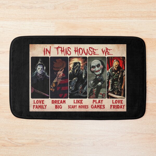 Item preview, In This House We Love Family Halloween Poster - Horror Movies Halloween Poster - Scary Halloween Poster designed and sold by HappyGrandmaUB.
