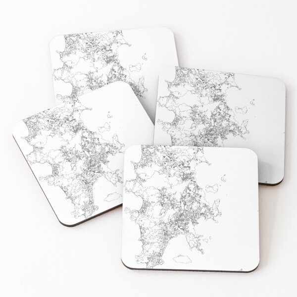 Item preview, Phuket White Map designed and sold by multiplicitymap.