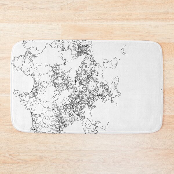Item preview, Phuket White Map designed and sold by multiplicitymap.